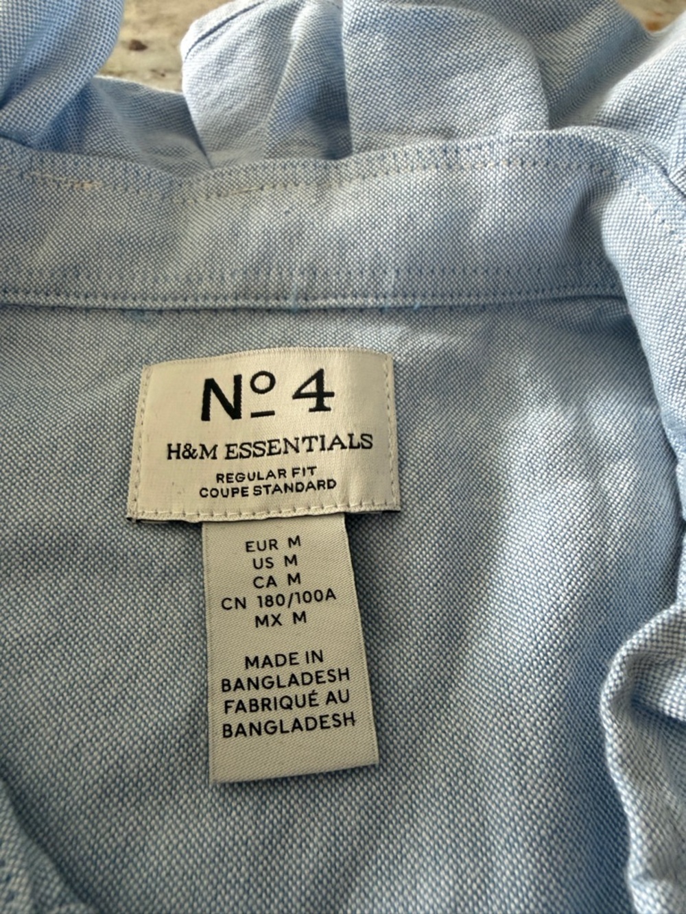 H&M Light Blue Ruffle-Collar Button-Up Blouse - Picture 2 of 2